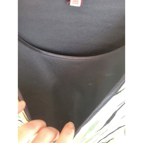 JM Collection Green Black Striped Lined Faux 3/4 Sleeve Top Women's Size XL - Picture 8 of 11